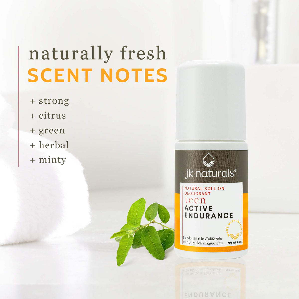 Best Natural Roll On Deodorant | Active Endurance | Eucalyptus + Lime